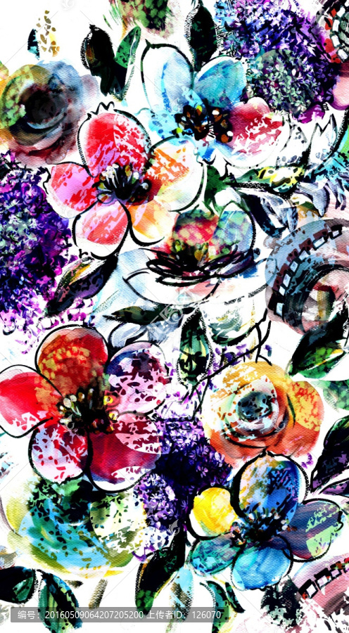 手繪花卉