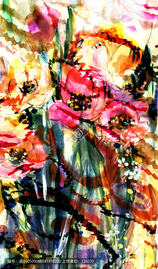 手繪花卉