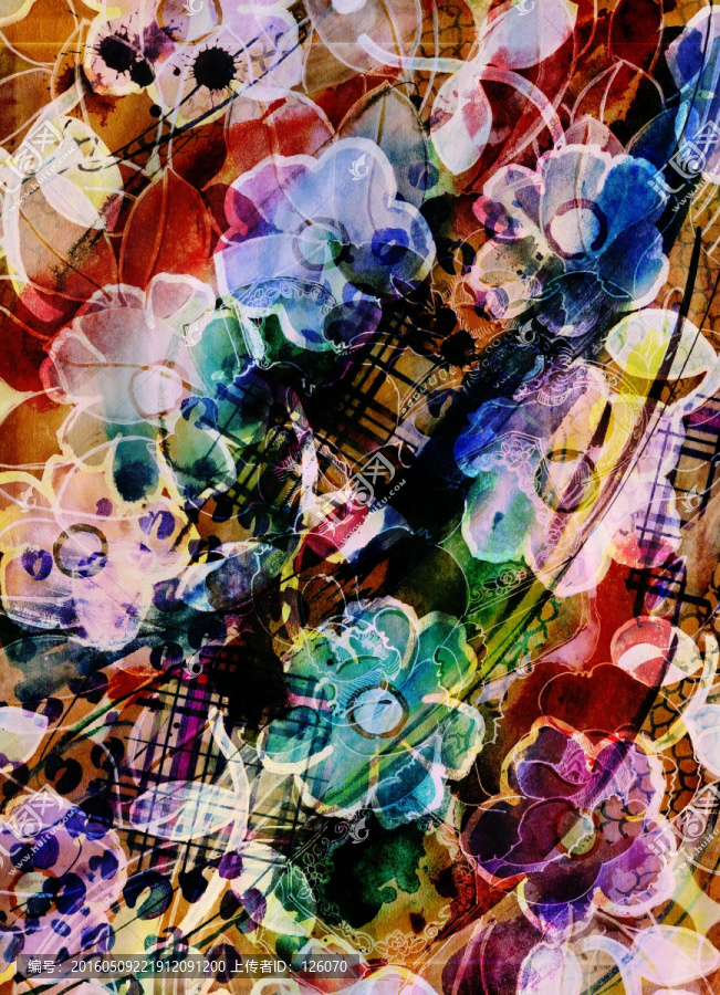 手繪花卉