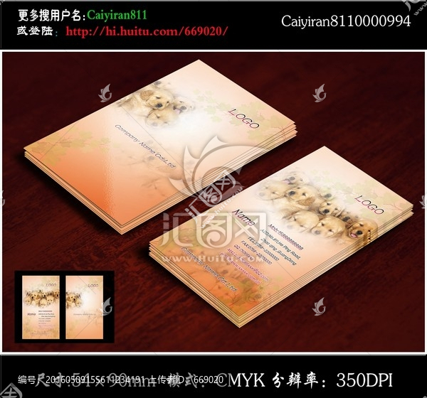 精品寵物店玩具服裝店名片