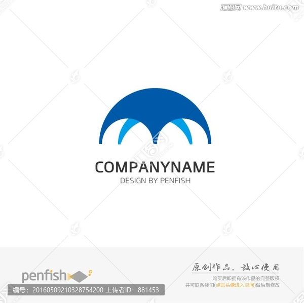 字母M帳篷logo