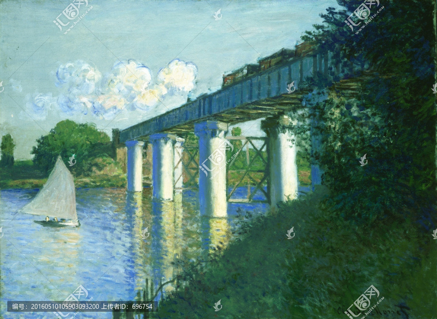 高清油畫,橋