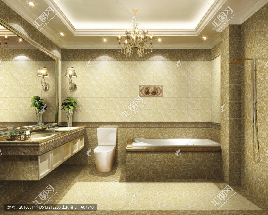 洗手间设计装饰效果图,卫生间