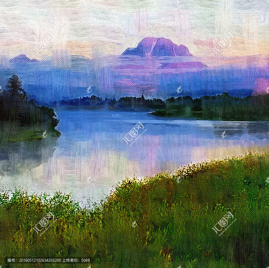 油畫,風景