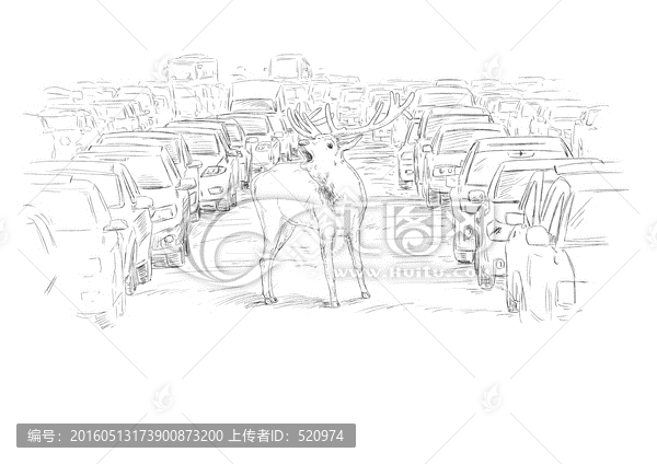 城市污染插畫