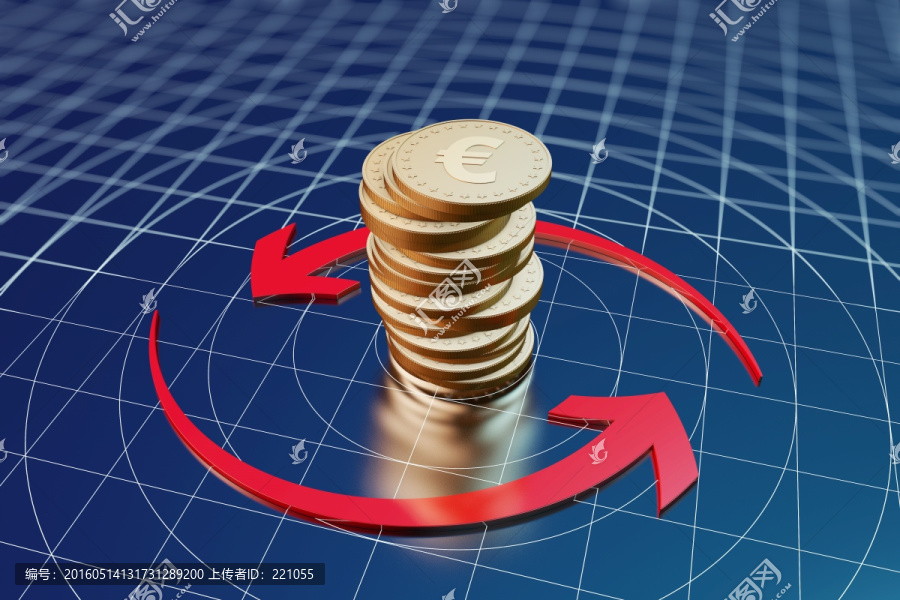 金幣與交換箭頭