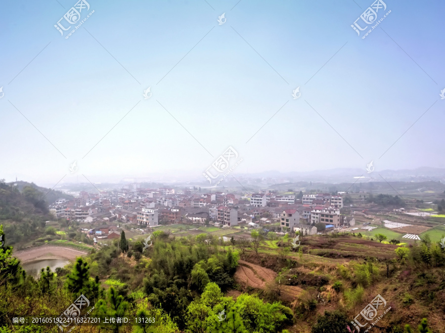 兰溪转轮岩景区前倪村全景