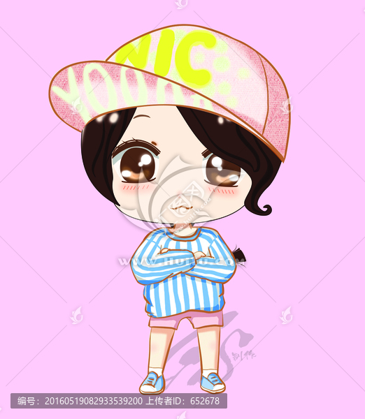 GS鼠繪,韓版棒球服小妹妹