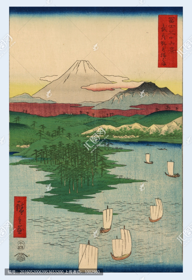 日本繪畫(huà),帆船,（未分層）