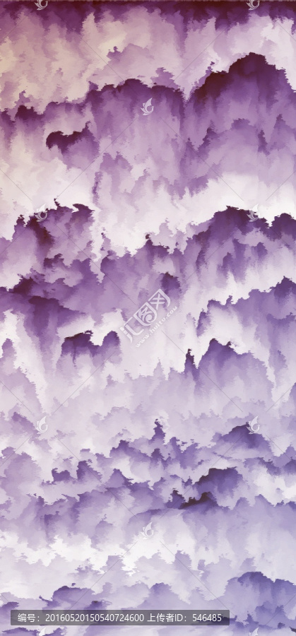 水墨山水,豎幅（合層）