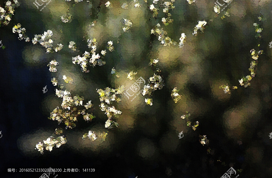 桃花油畫