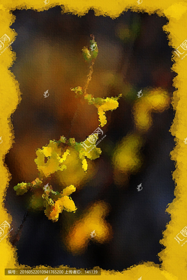 迎春花油畫(huà)