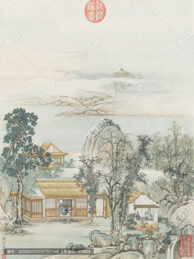 山水古画,风景国画,画廊品质