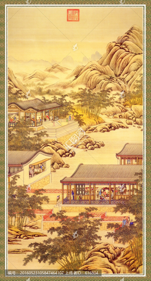 山水风景国画,画廊高清品质