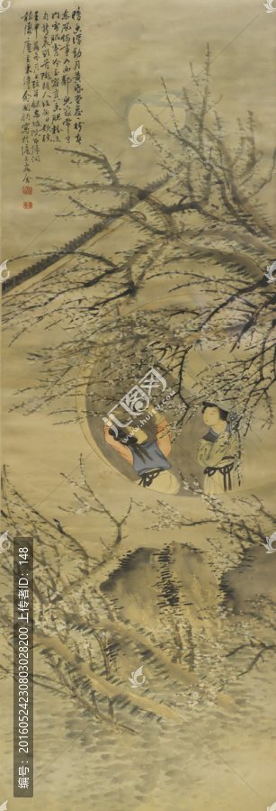 花鳥仕女圖