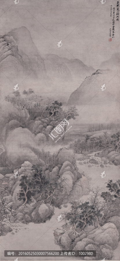 王翚,夏山煙雨圖（未分層）