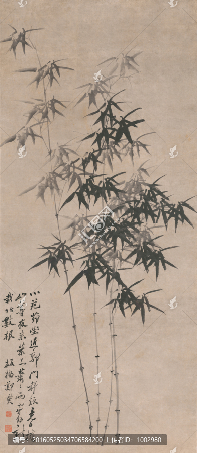 鄭板橋,墨竹圖（未分層）