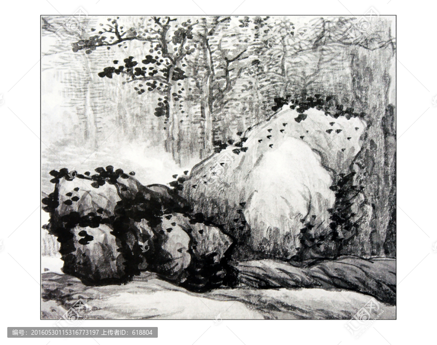 潑墨山水風(fēng)景國(guó)畫(huà),高清品質(zhì)