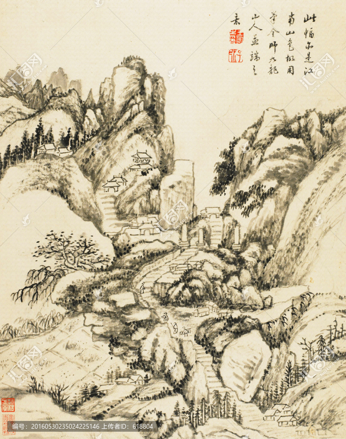 水墨山水裝飾畫,畫廊高清品質(zhì)