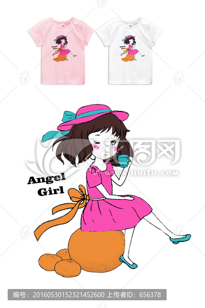 手繪小女孩