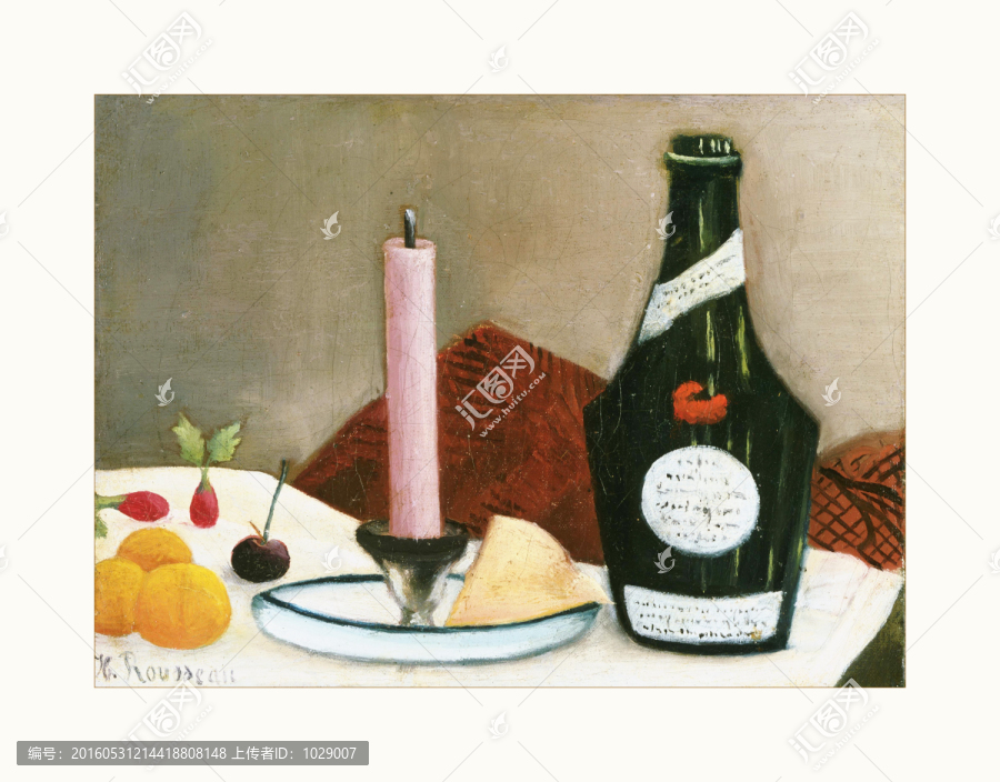 世界名画,卢梭作品,静物食物