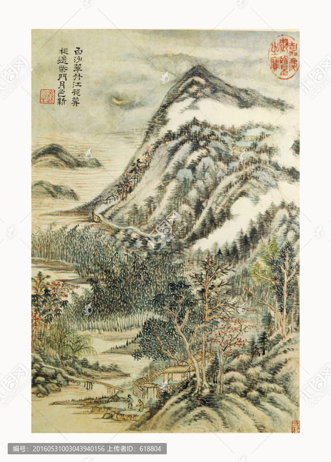 高清山水國畫,畫廊專供畫芯