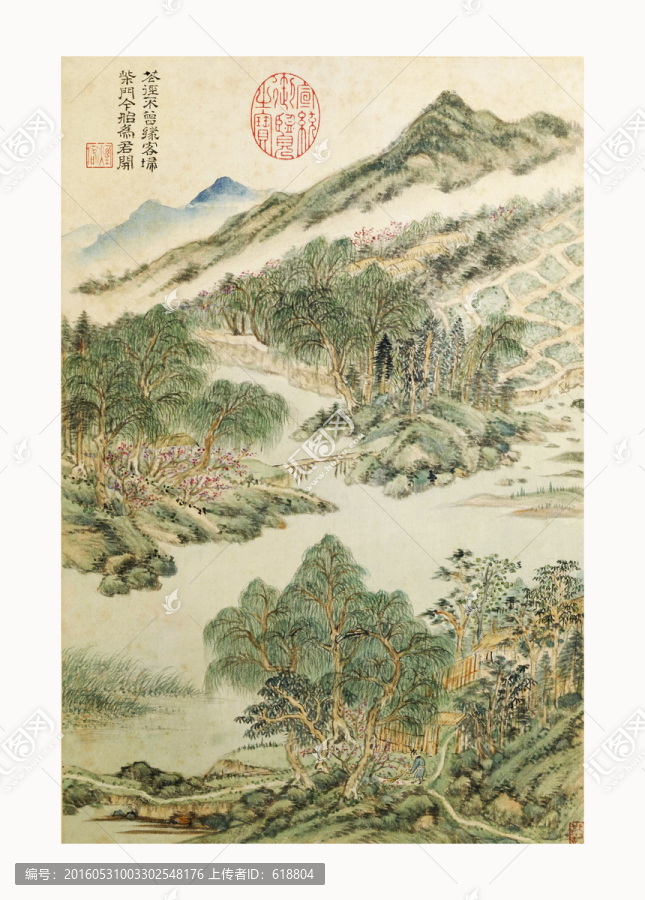 高清山水國畫,畫廊專供畫芯