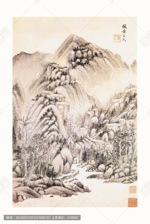 高清山水國(guó)畫,畫廊專供畫芯