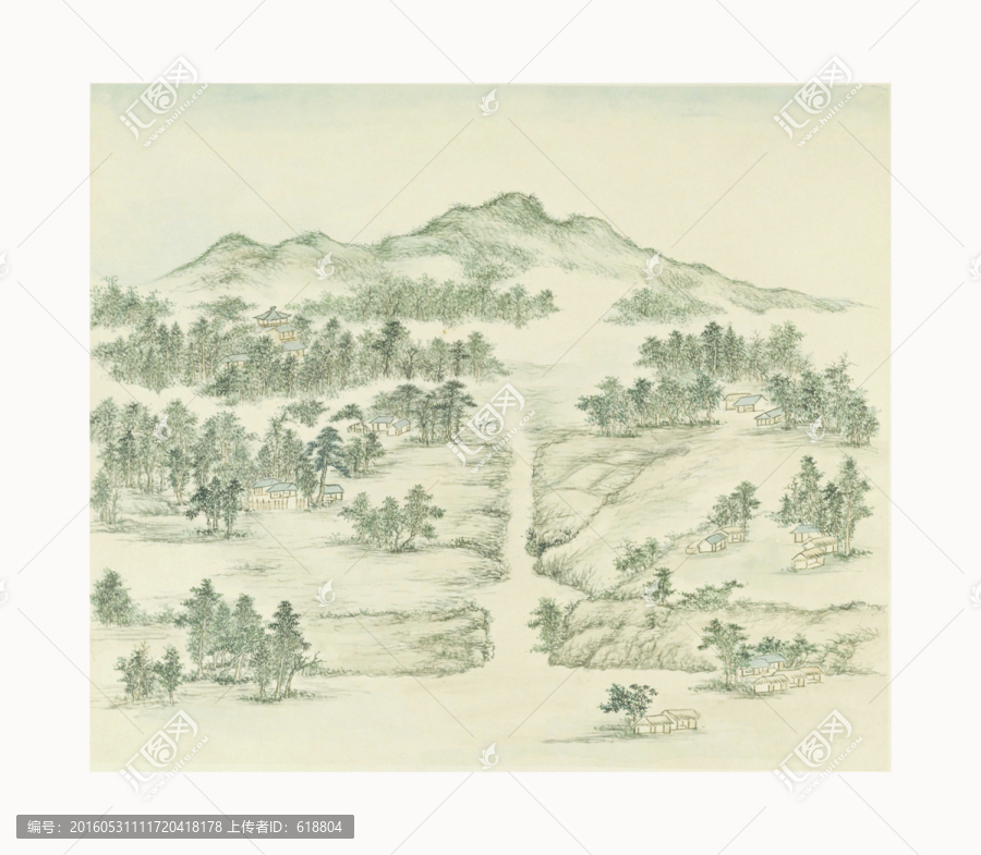 山水國(guó)畫,燕山八景圖