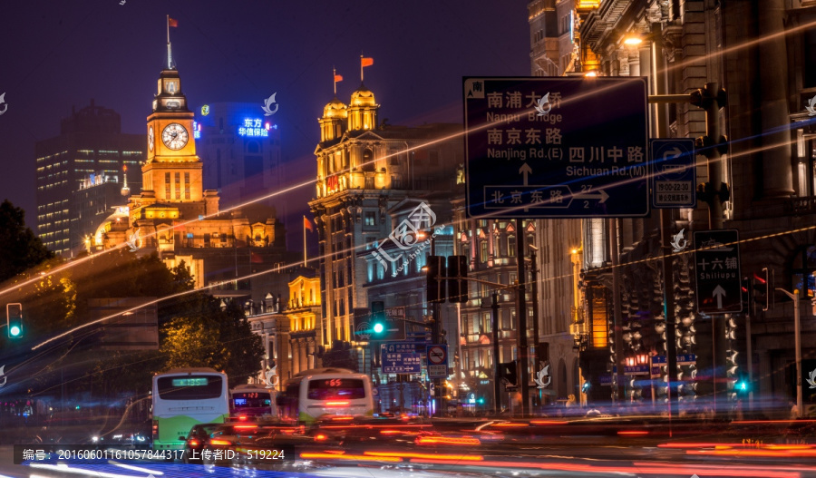 上海街景夜景