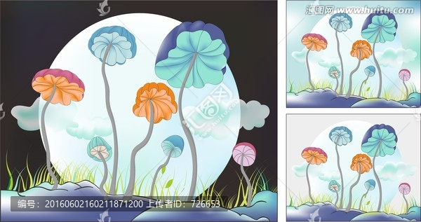 矢量蘑菇（含高清jpg圖）