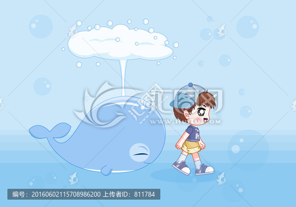 可愛男孩矢量圖