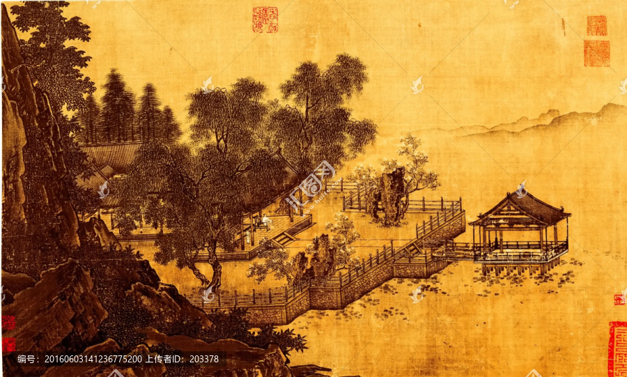 劉松年,四景山水圖