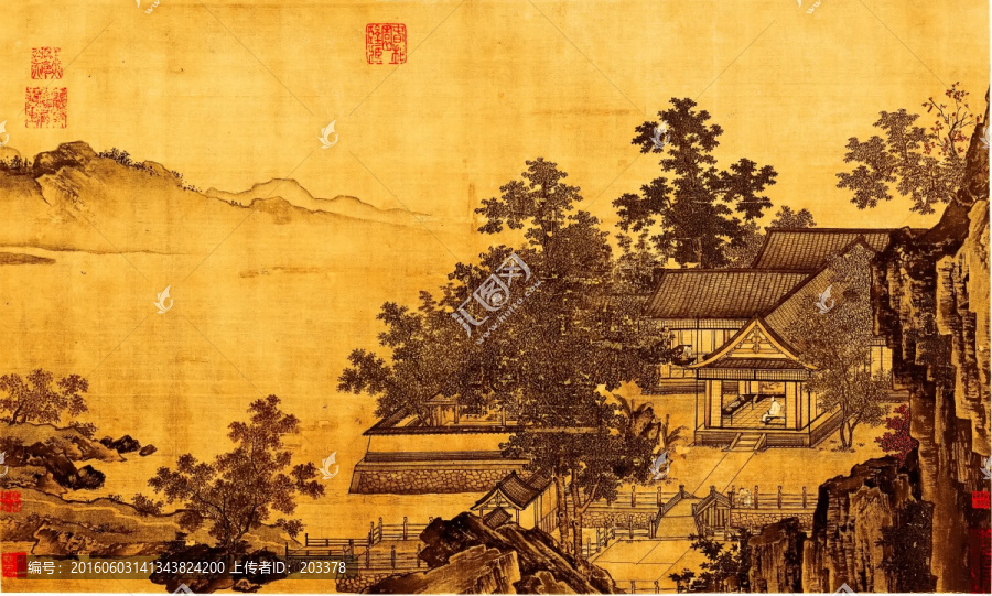 劉松年,四景山水圖
