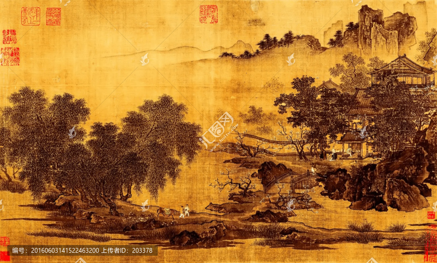 劉松年,四景山水圖