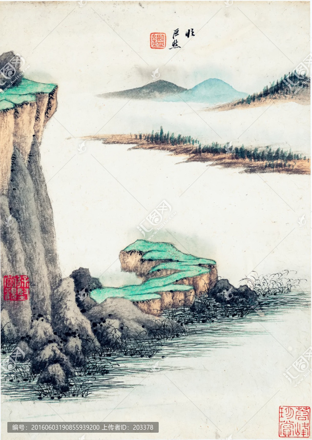 王鑒仿古山水畫,高清品質