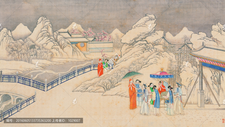紅樓夢(mèng)人物風(fēng)景國(guó)畫(huà),（超清版）