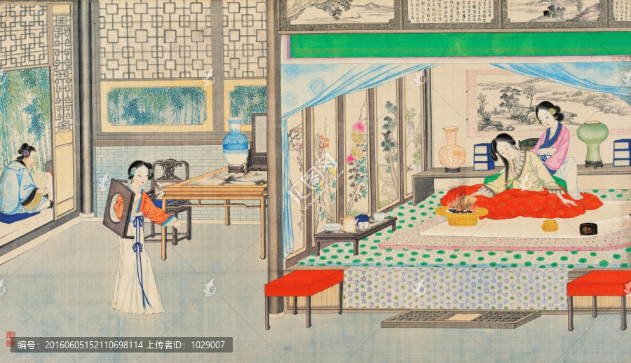 紅樓夢人物風(fēng)景國畫,（超清版）