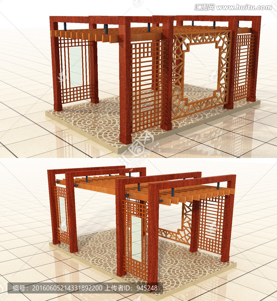 中式造型廊架