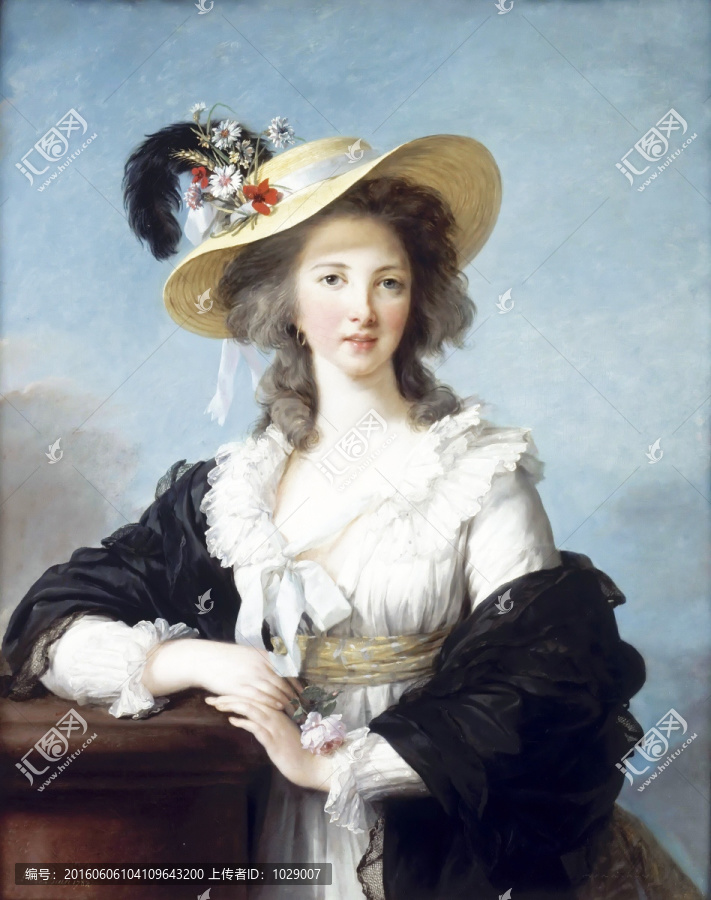 古典美女油畫