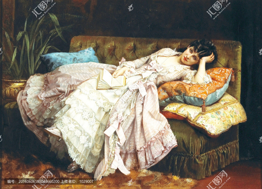 美女宮廷油畫,博物館珍藏