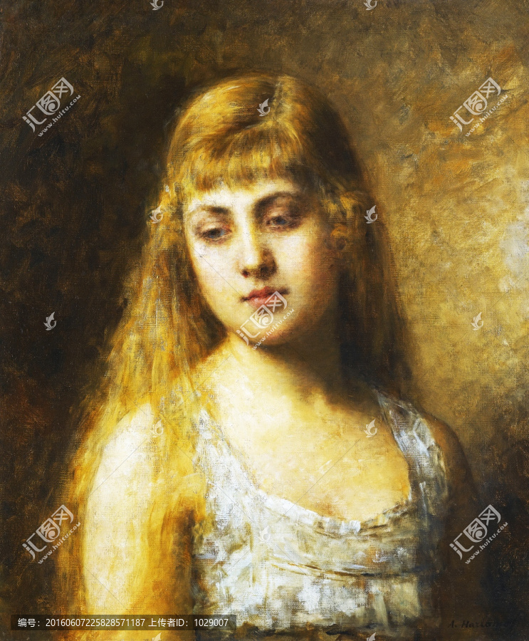 俄羅斯美少女人物油畫