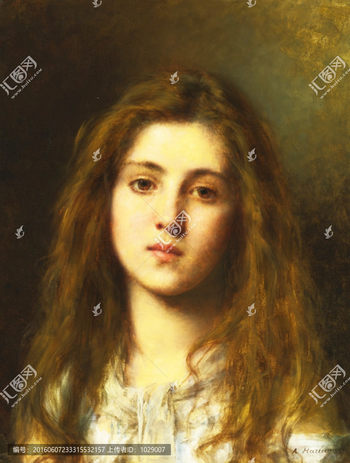 俄羅斯美少女人物油畫