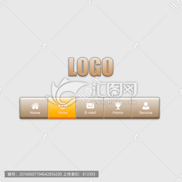 立體導(dǎo)航按鈕素材