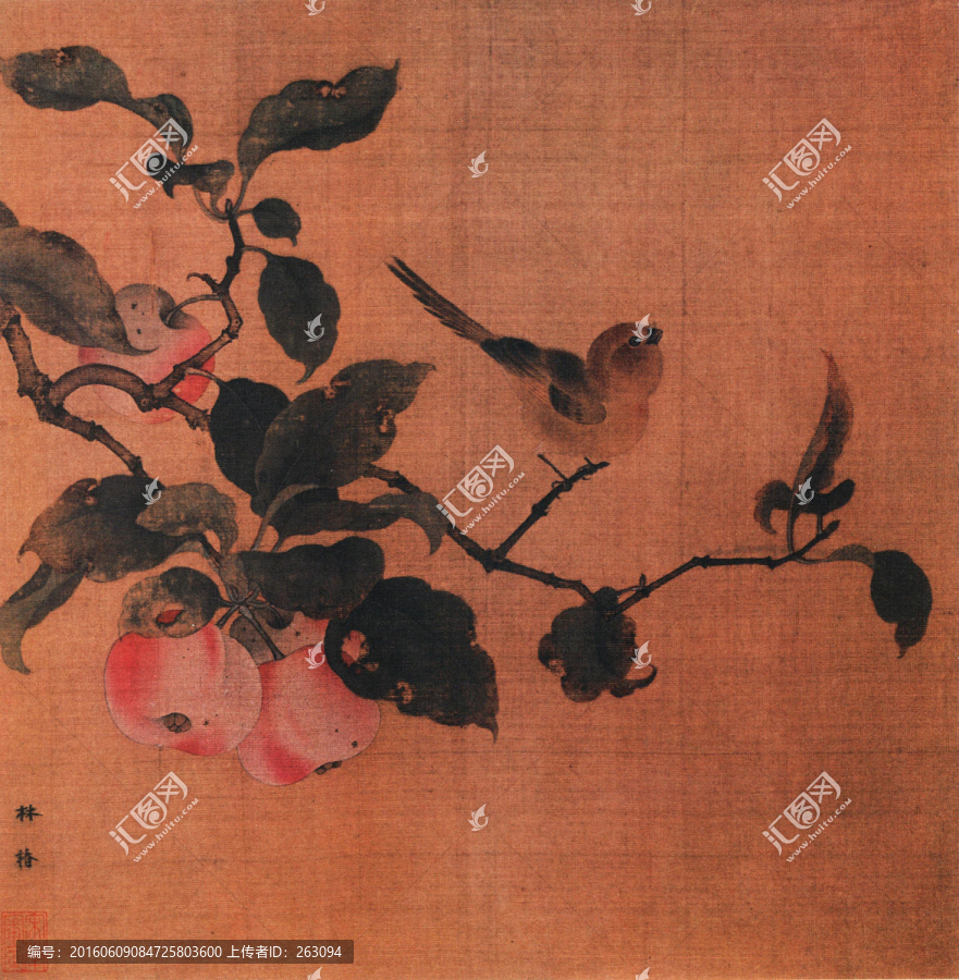 果熟來禽圖,林椿