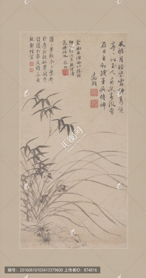 明,文徵明,蘭竹圖