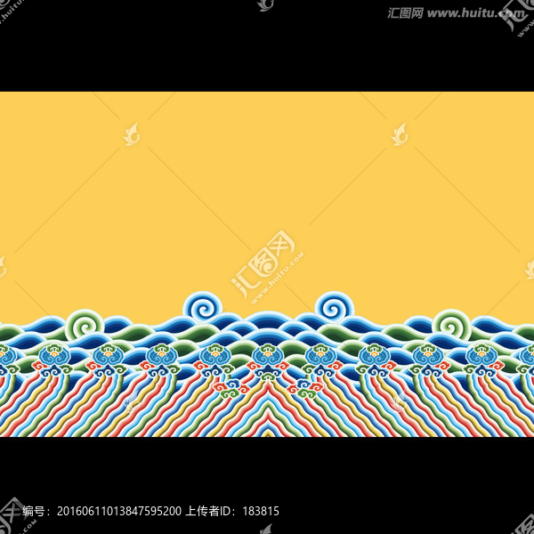 五彩江崖海水纹,五彩海水江崖纹