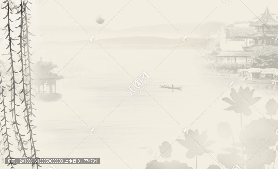 中國古風水墨畫壁畫掛畫無框畫