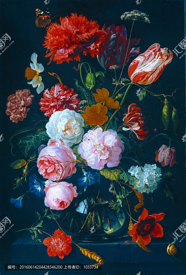 窗臺瓶中花歐式復(fù)古靜物花卉油畫