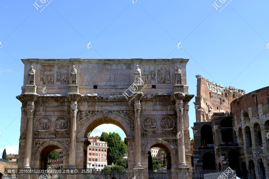 君士坦丁凯旋门,罗马斗兽场